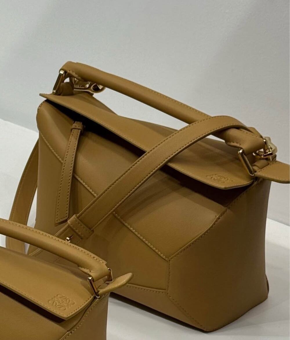 LOEWE NWT Small Puzzle Edge Bag in Soft Grained Calfskin Sahara Color
